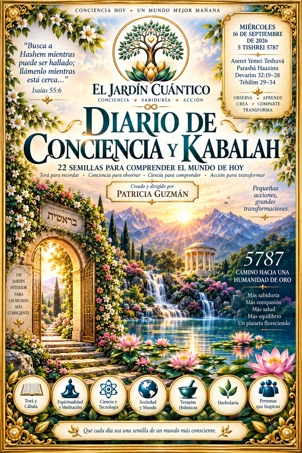 Portada de la primera edición del Diario de Conciencia y Kabalá 5787